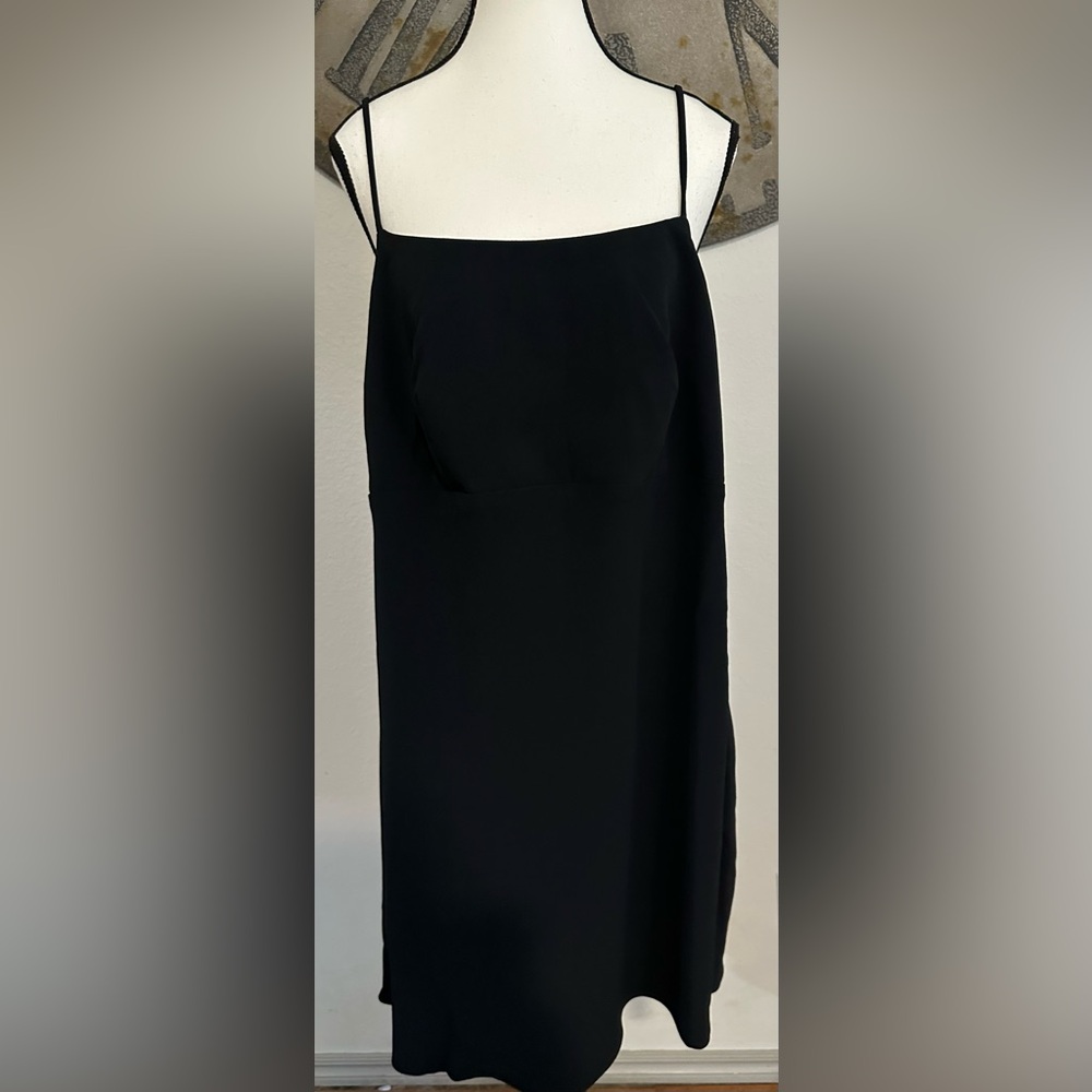 a new day Black Midi Dress with Spaghetti Straps